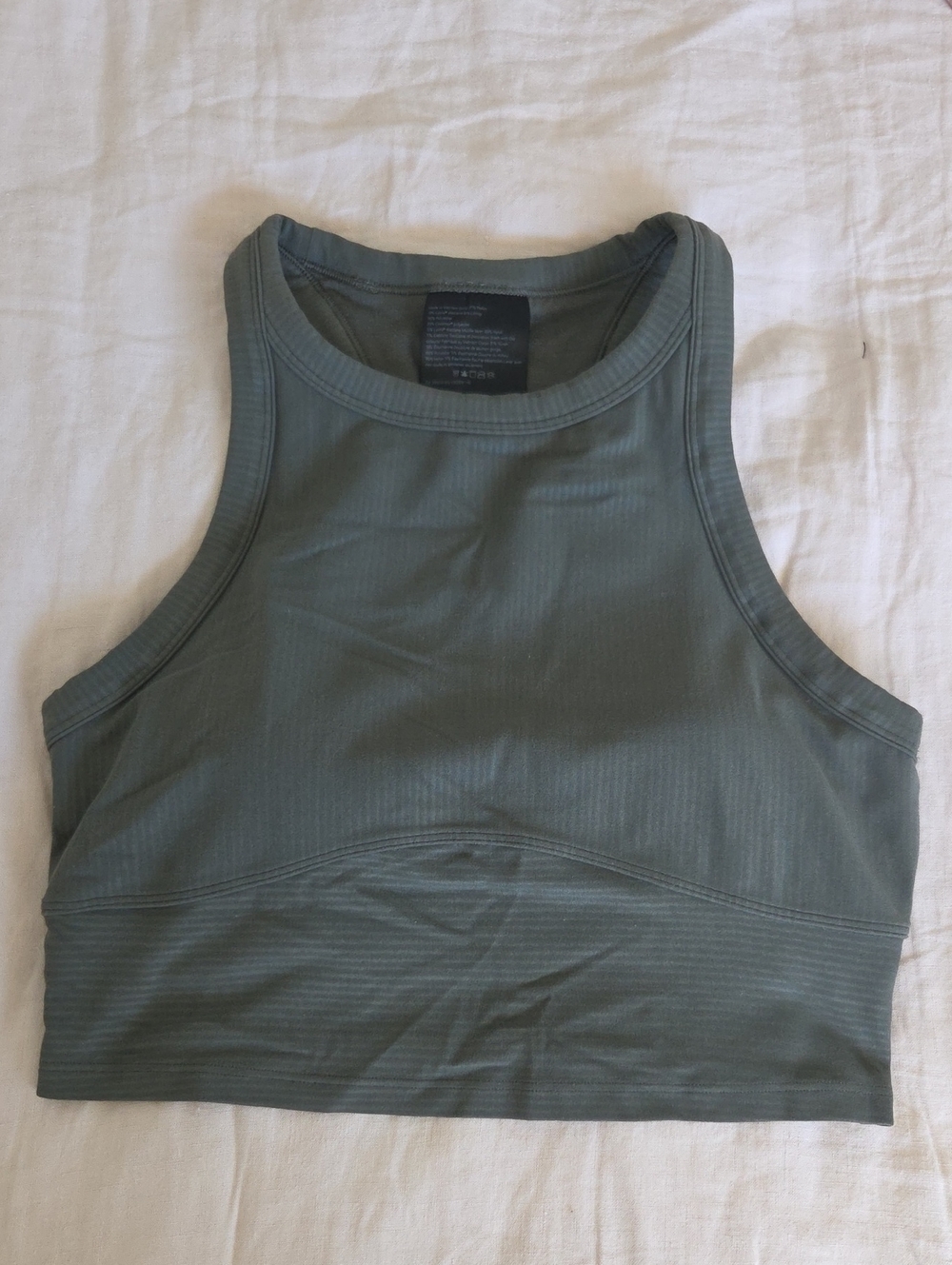 lululemon athletica High-Neck Cropped Tank - Olive
